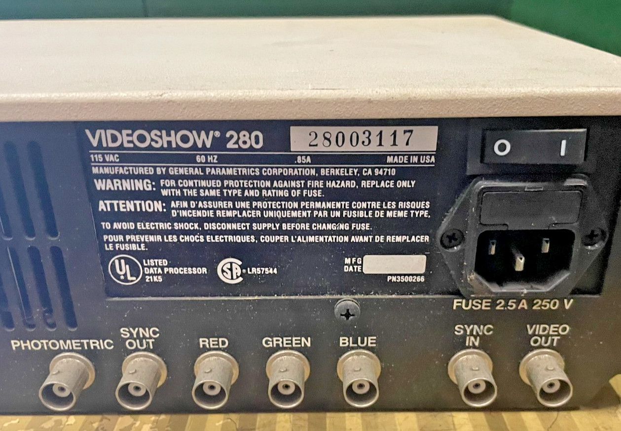 Vintage General Parametrics VideoShow 280 Professional Video Processor