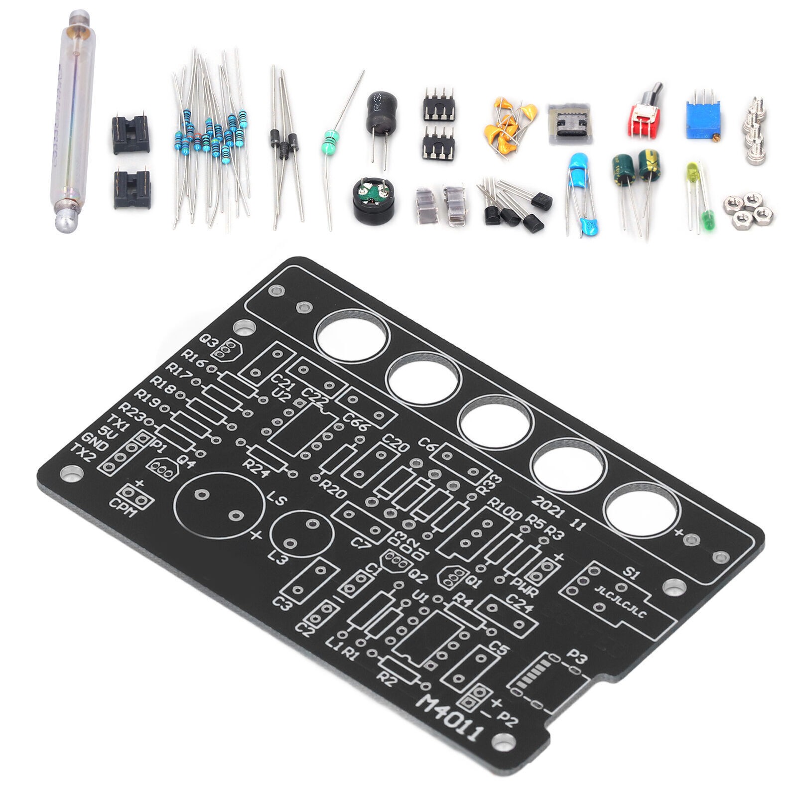 DIY Geiger Counter Parts Kit Nuclear Radiation Detector Module Unassembled Tool