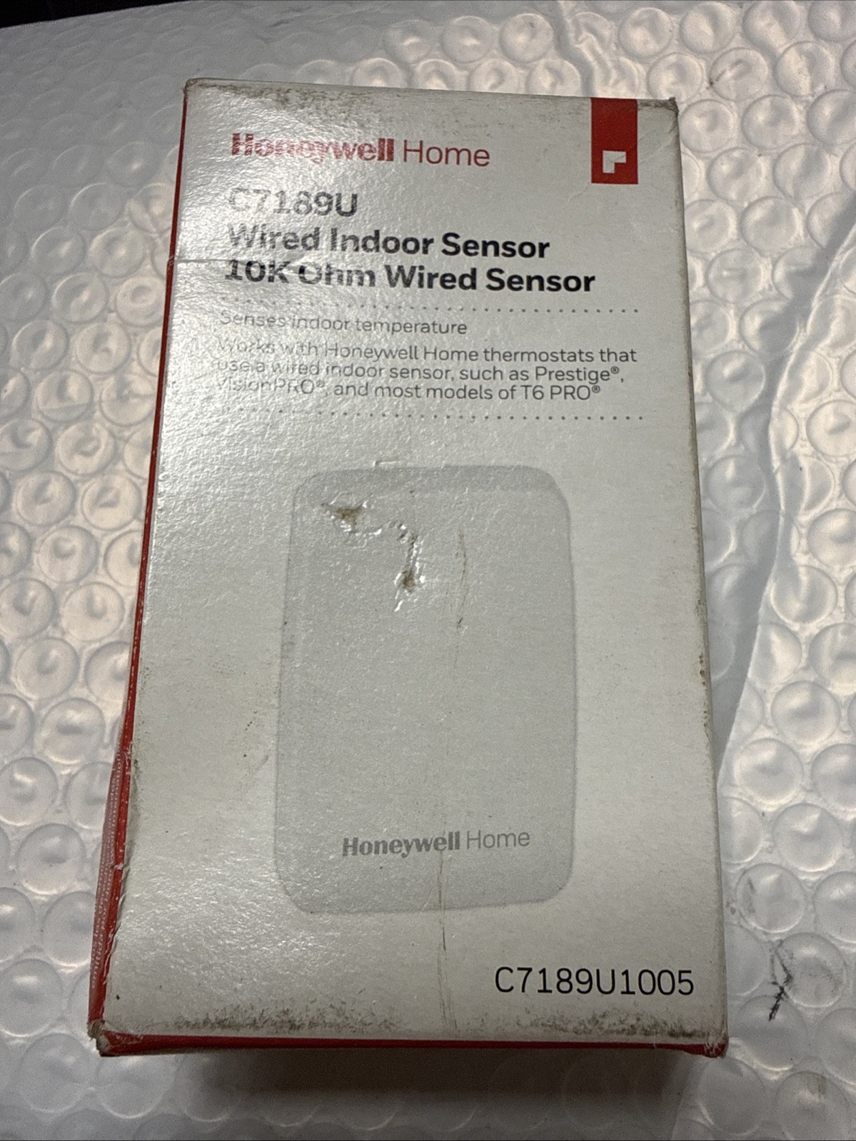 Honeywell Home C7189U Wired Indoor Sensor 10K Ohm White C7189U1005