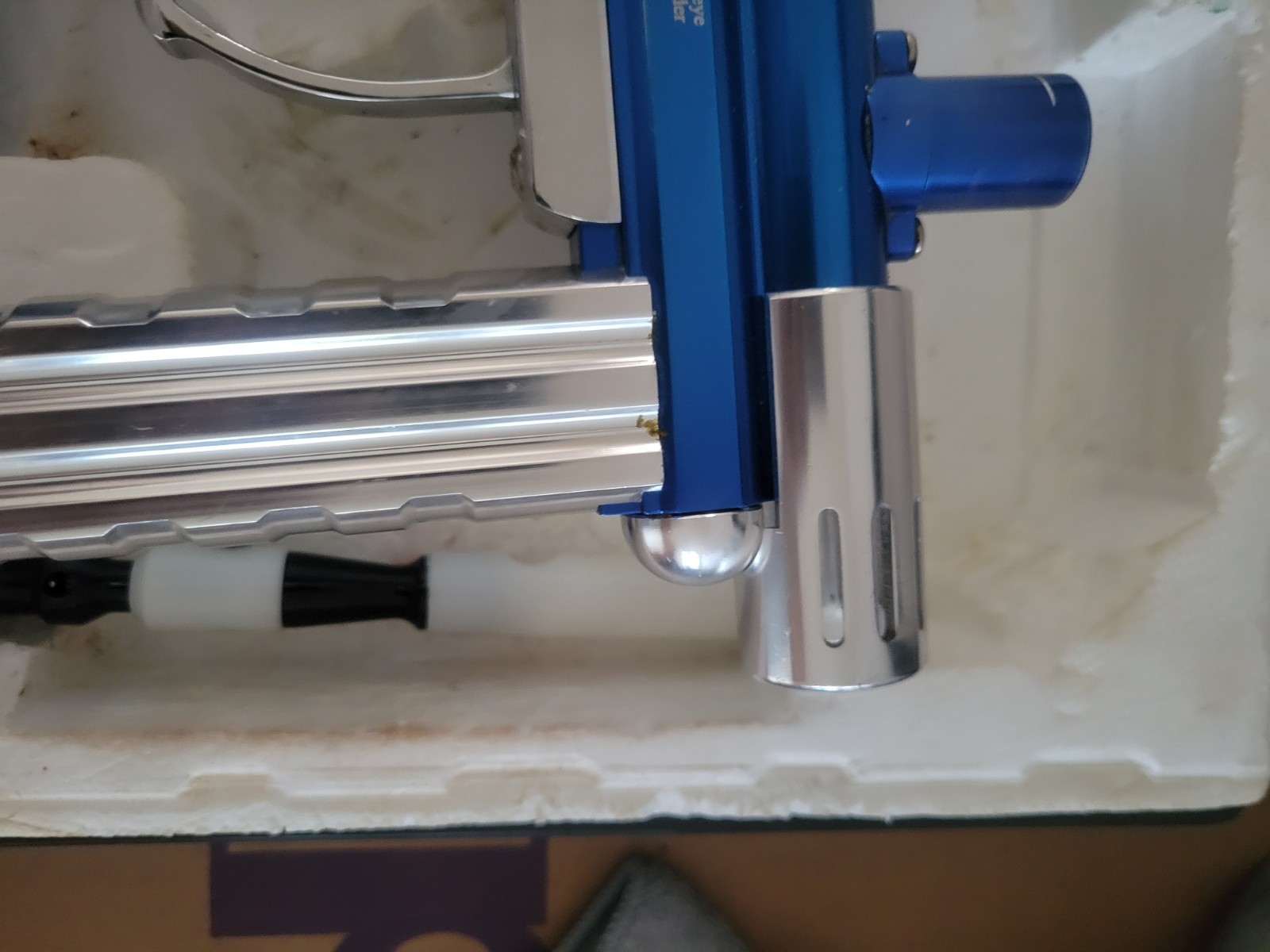 Spyder AMG Classic E Paintball Marker w/Case Blue Untested VTG Kingman