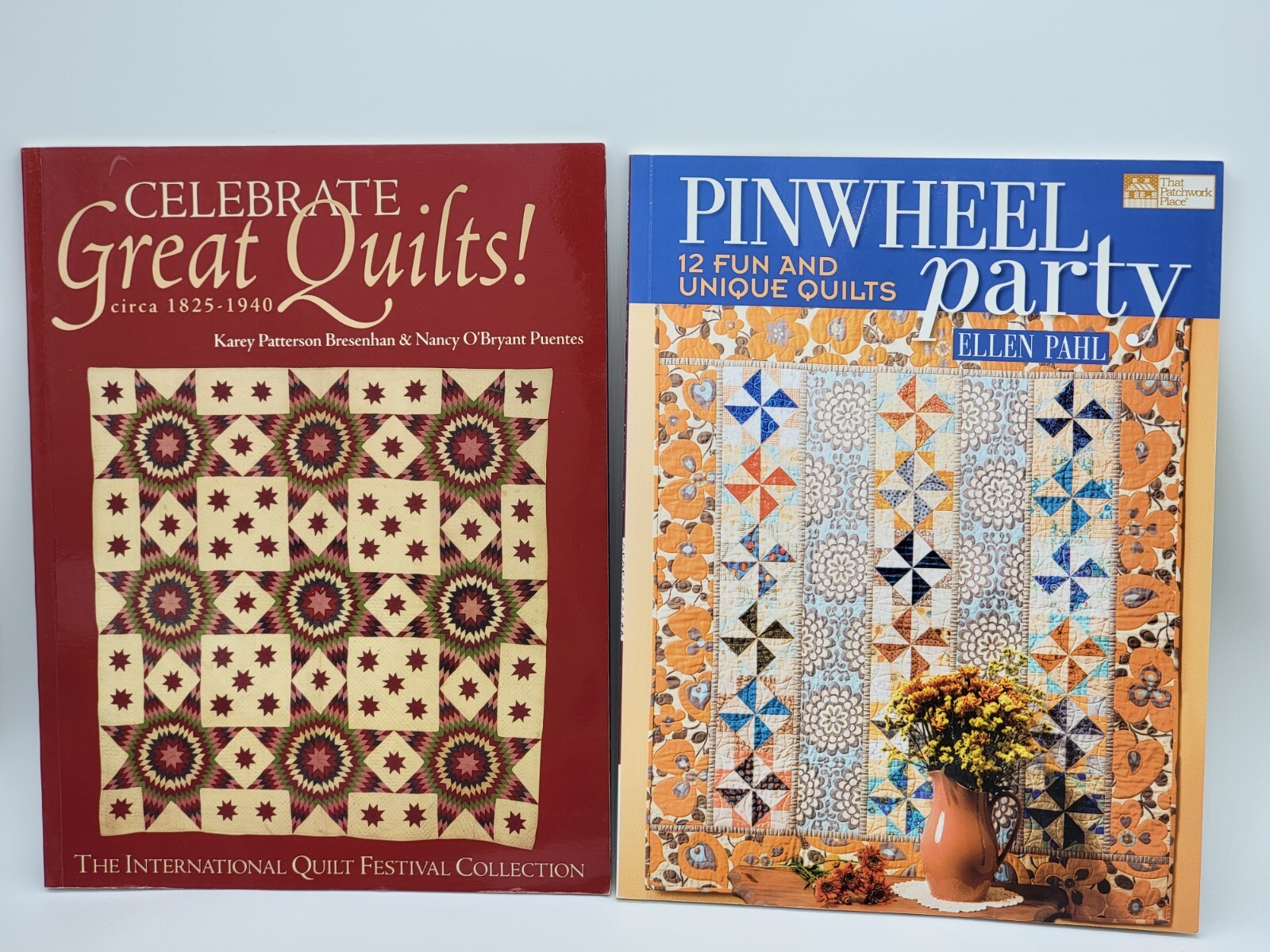 Quilt Books Celebrate Great Quilts Circa 1825-1940 &Pinwheel Party by Ellen Pahl