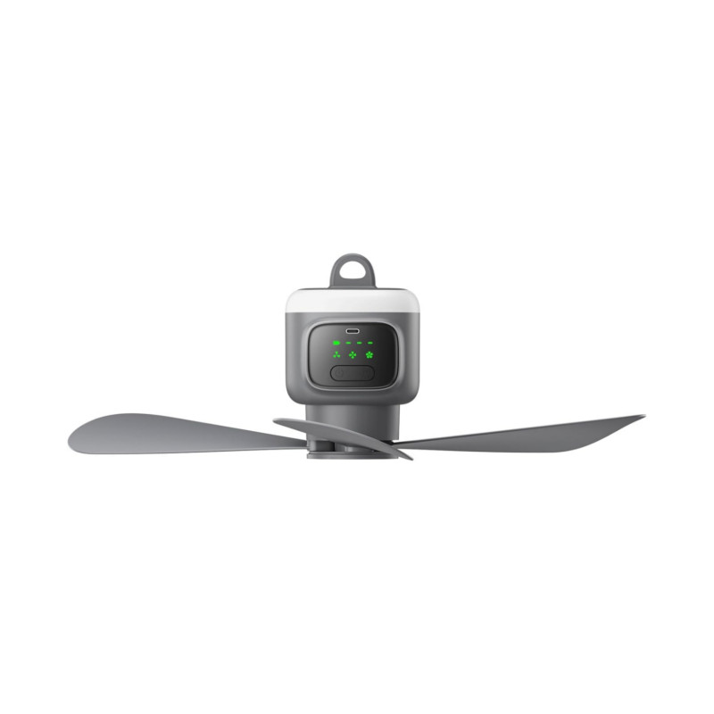 12000mAh Battery -operated Ceiling Fan 18' Portable Ceiling Fan with Light