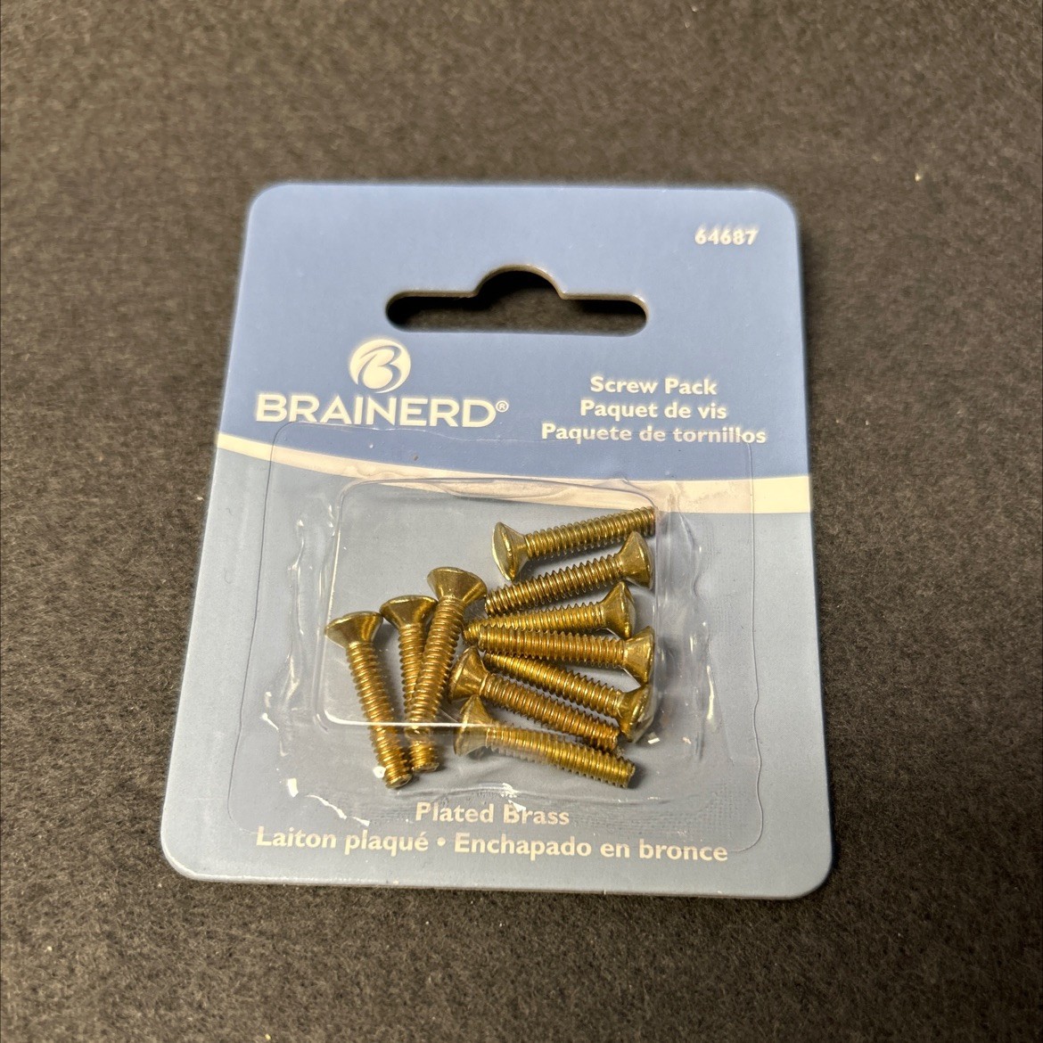 (5 Pack) Wall Plate Screw Pack Plated Brass