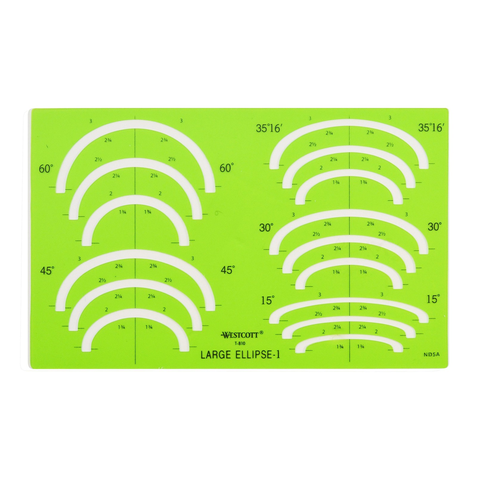 Westcott Large Ellipse Template #1 (T-810) T-810