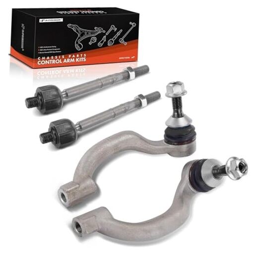 Set of 4, Front Inner & Outer Tie Rod End Kit, Compatible with Jaguar XF 2009