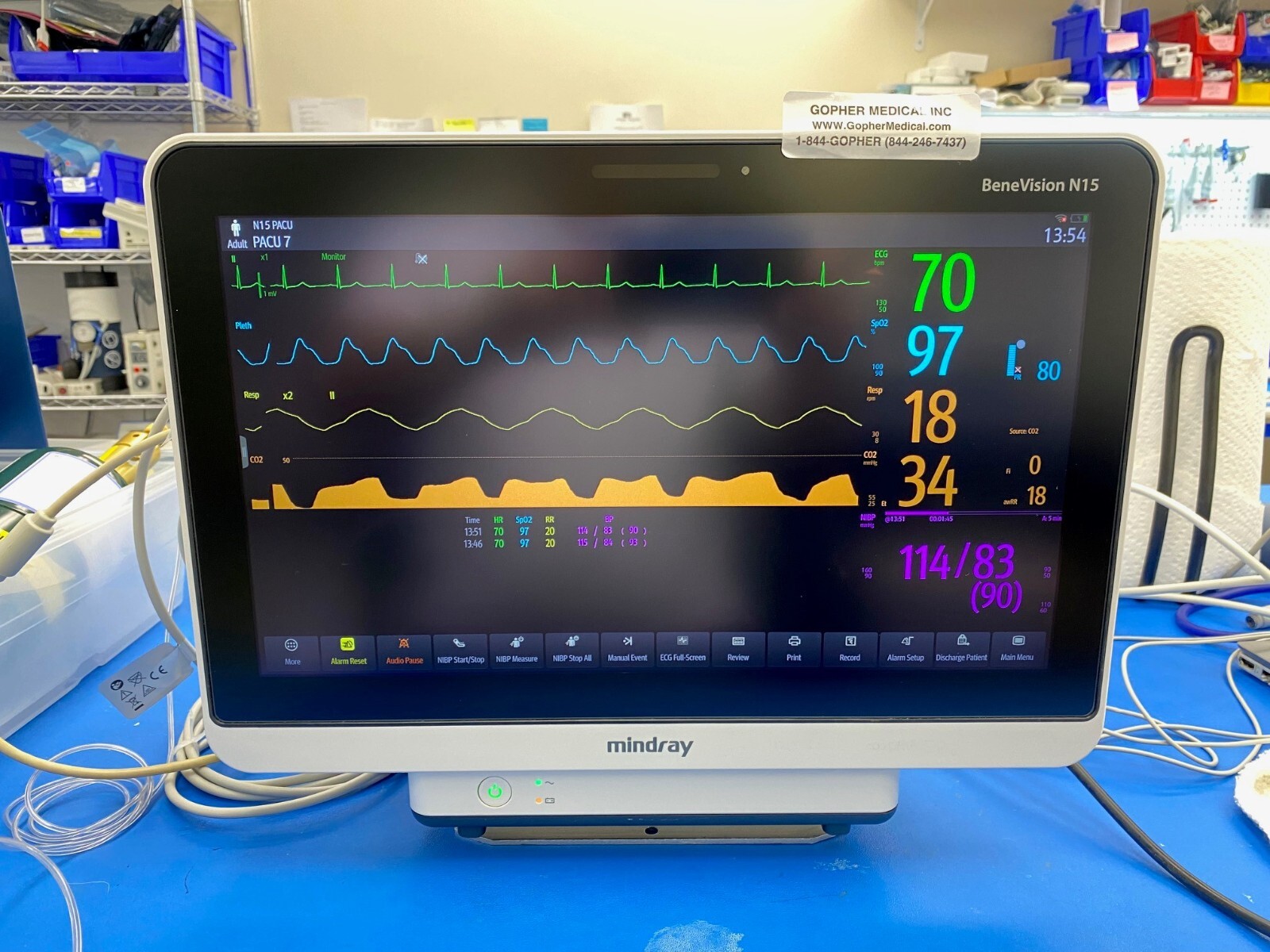 Mindray BeneVision N15  Patient Monitor with BeneVision N1 Transport Monitor