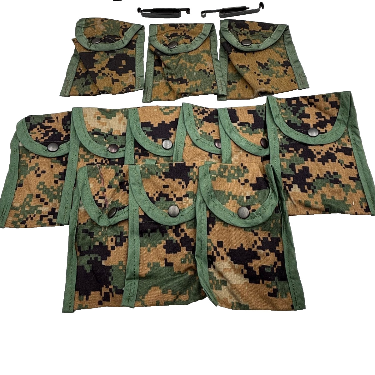 28pc Tactical Lot MARPAT Camo: 9 Mag Pouches 3 GP Pouches  MOLLE