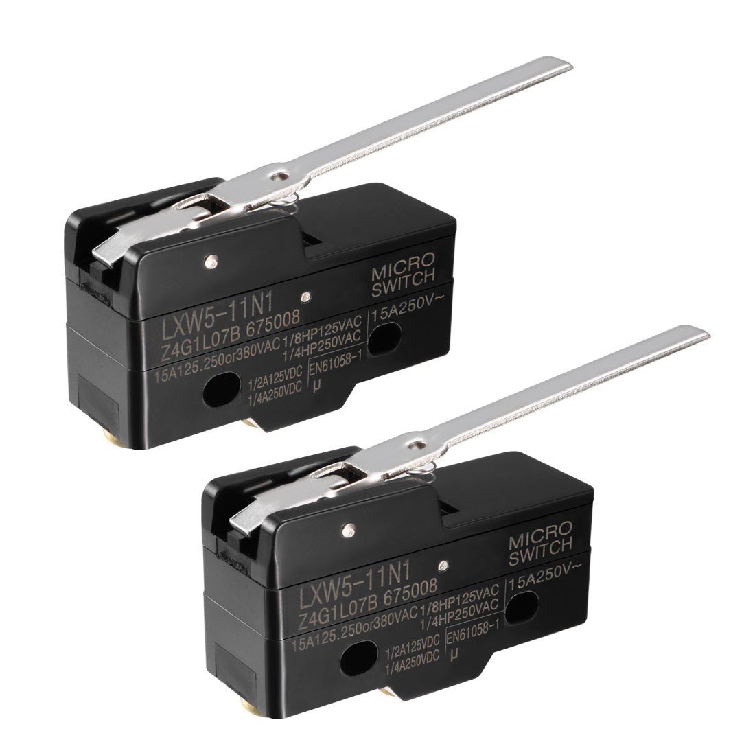2X LXW5-11N1 1NO + 1NC Long Hinge Lever Type Miniature Micro Switches
