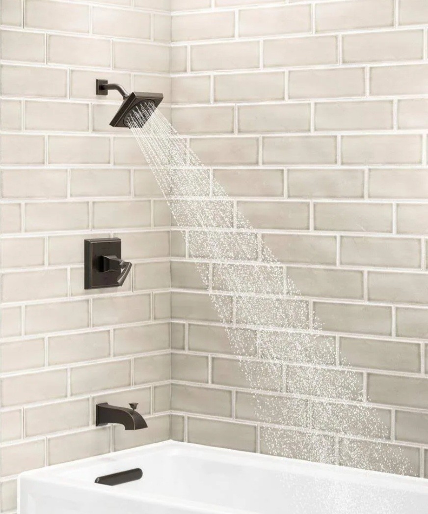 3 SPRAY TUB AND SHOWER FAUCET COMPLETE TRIM SET OIL RUBBED BRONZE VALVE INCLUDED