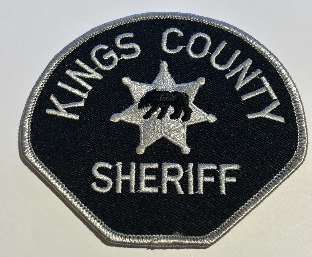 Vintage Kings County California Sheriff Black Subdued Patch Unused