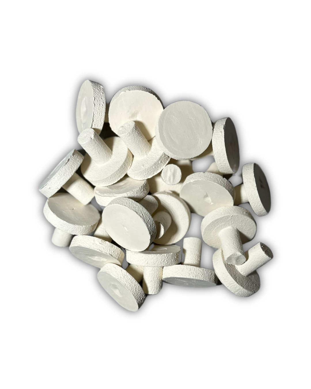 Frag Plugs for Coral, 100% Safe Ceramic, 100 pack, 1" - White