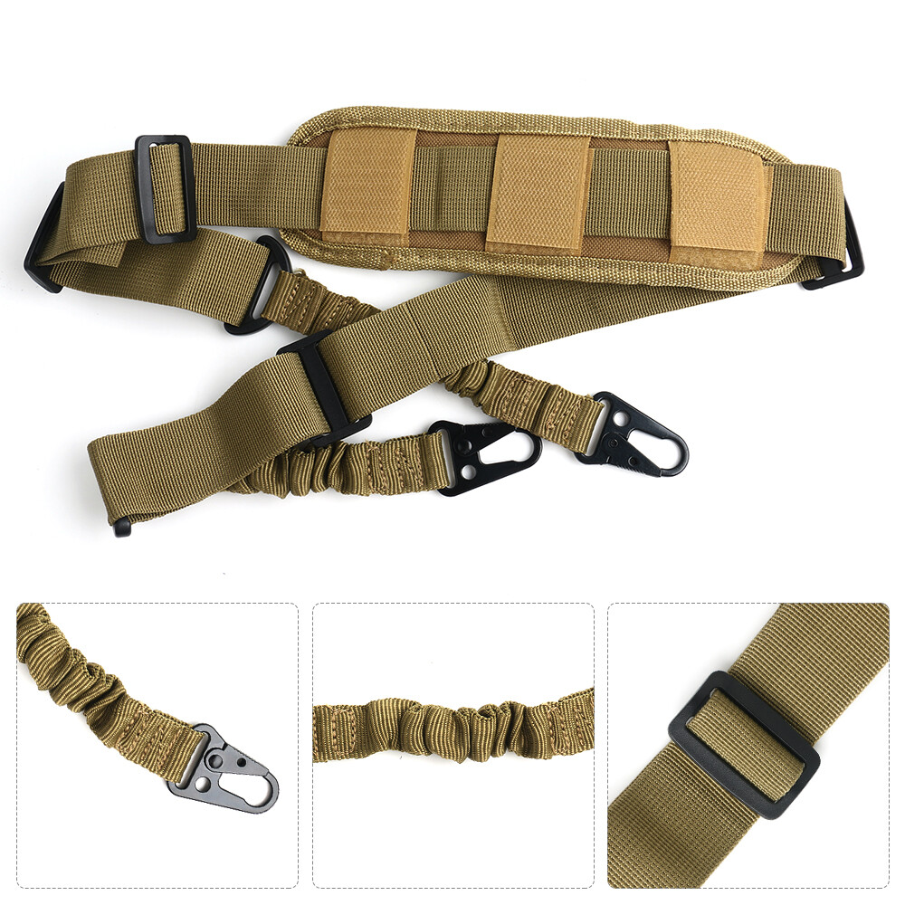 Tactical Quick Release Two-Point Rifle Gun Sling Adjustable with Shoulder Padded
