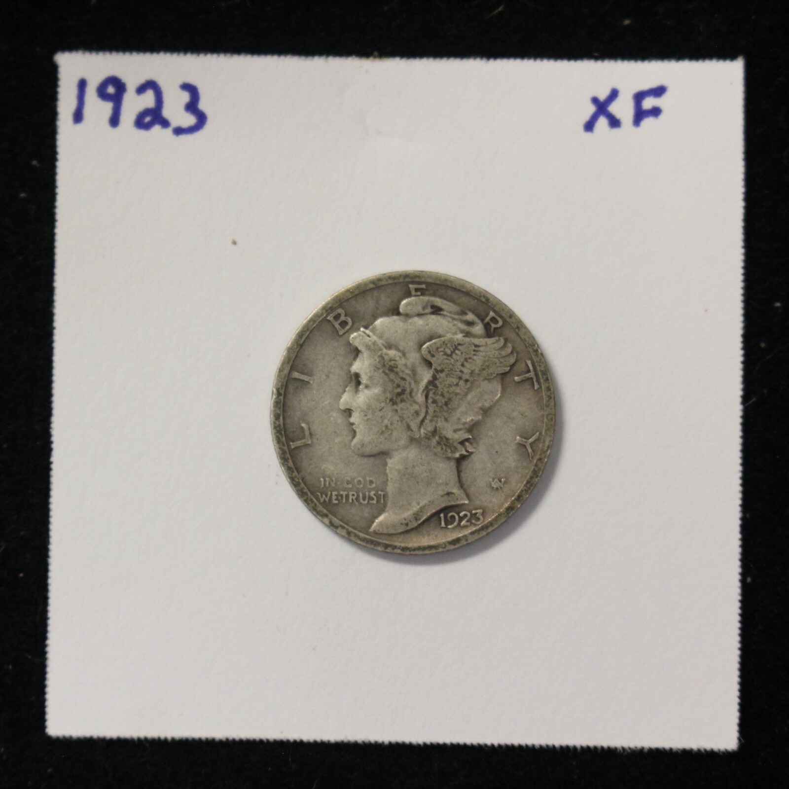 1923 Mercury Dime Circulated XF
