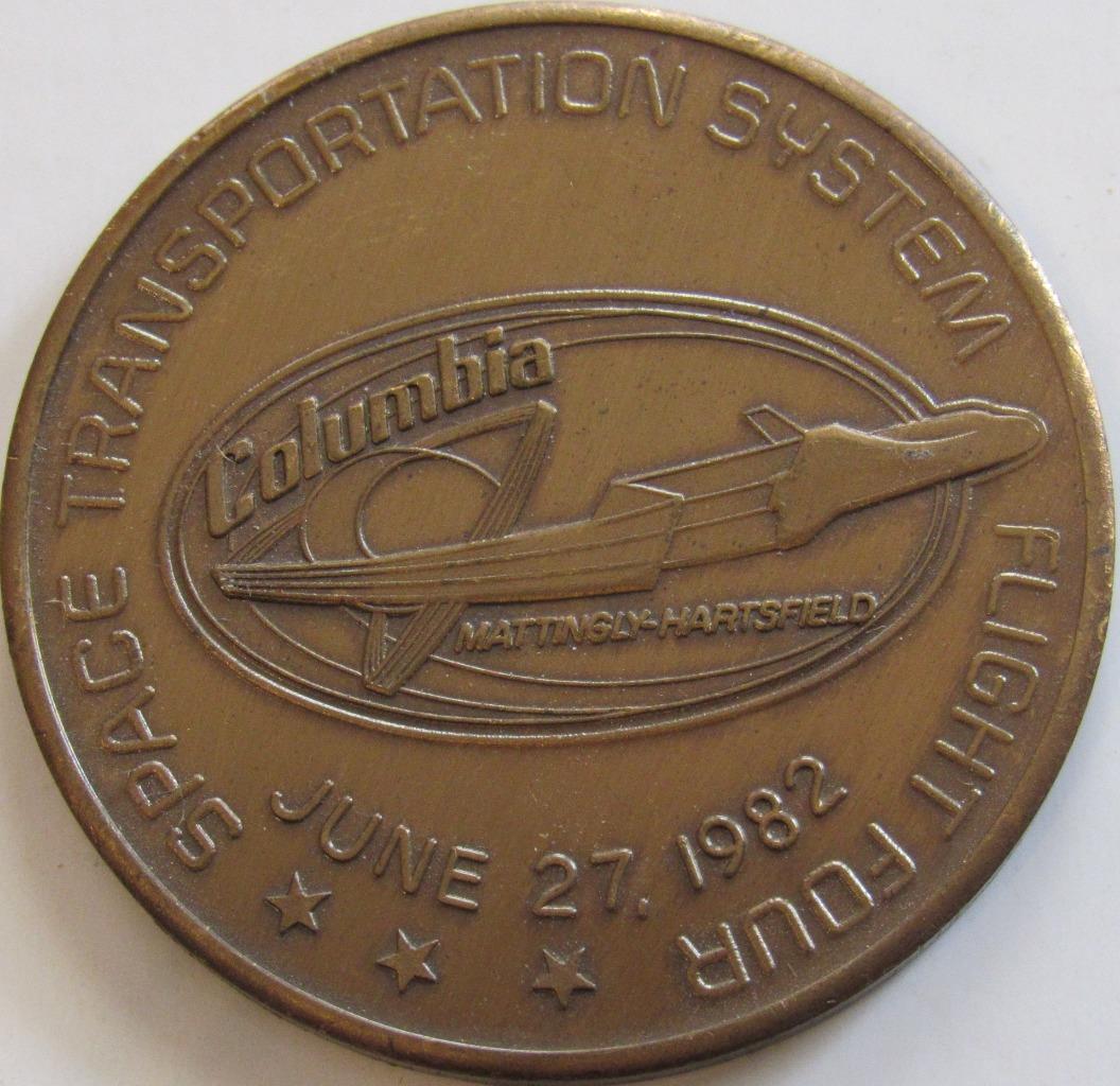STS-4 SPACE TRANSPORTATION SYSTEM SHUTTLE MISSION COIN AB  NEW ERA OF SPACE