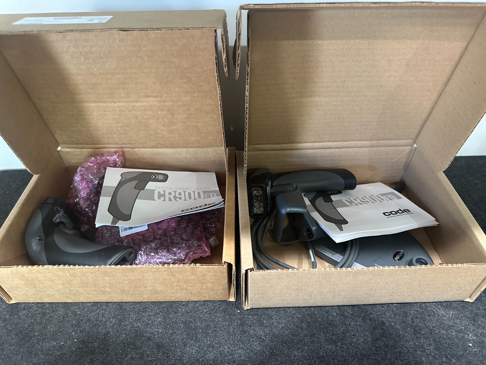 Code CR921 (2x) USB Barcode Scanner Units with flexible stand New Open Box
