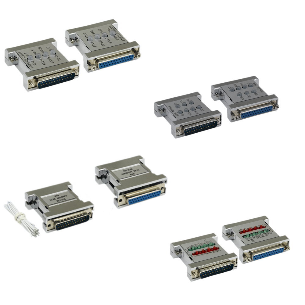 DB25 25 Pin Check Tester/ Loop Back Tester/ Mini Tester/ Jumper Box Serial RS232