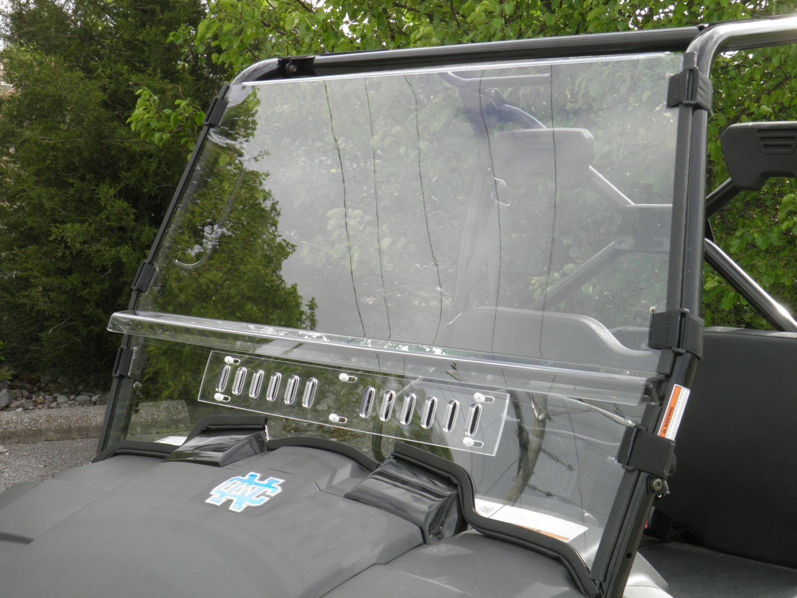 Kymco XUV 450i Two Piece Premium Lexan Windshield with Loop Clamps & Vents