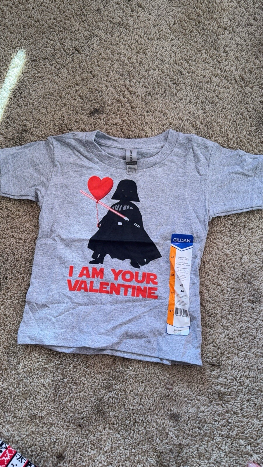 Gray Tshirt Size 4T With Star War Design