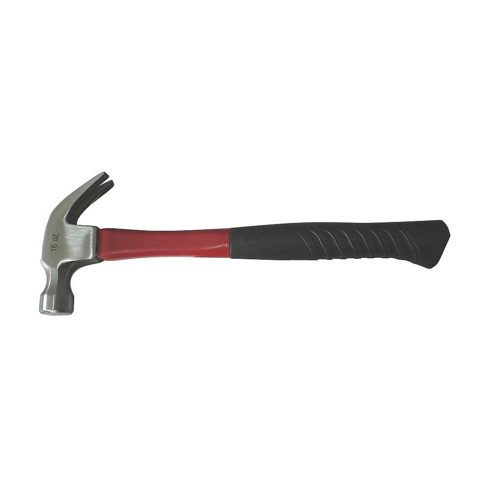 WESTWARD 6DWG7 Curved-Claw Hammer,Fiberglass,Axe,16 Oz 6DWG7