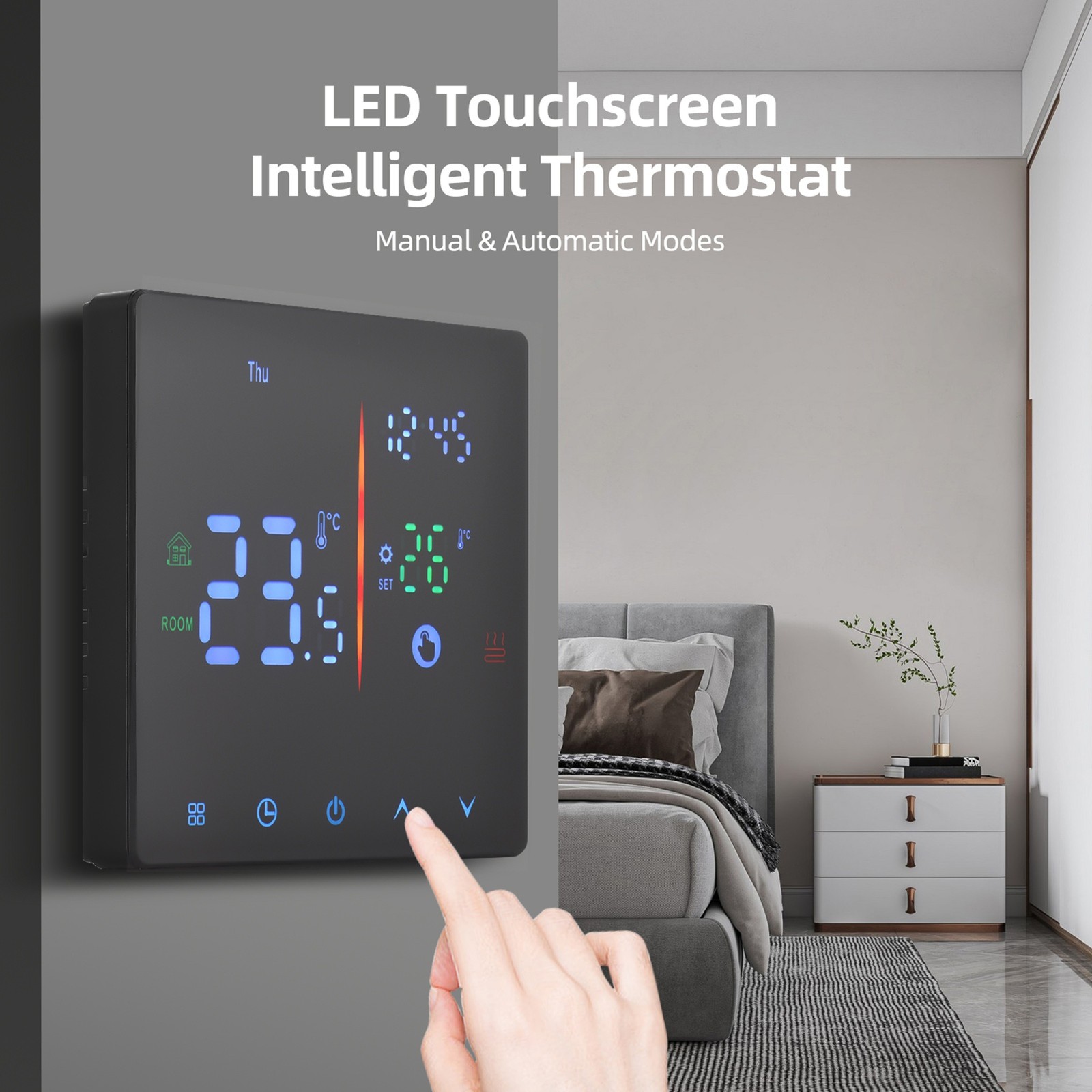WiFi Smart Thermostat For Home WiFi Programmable LCD Display Control