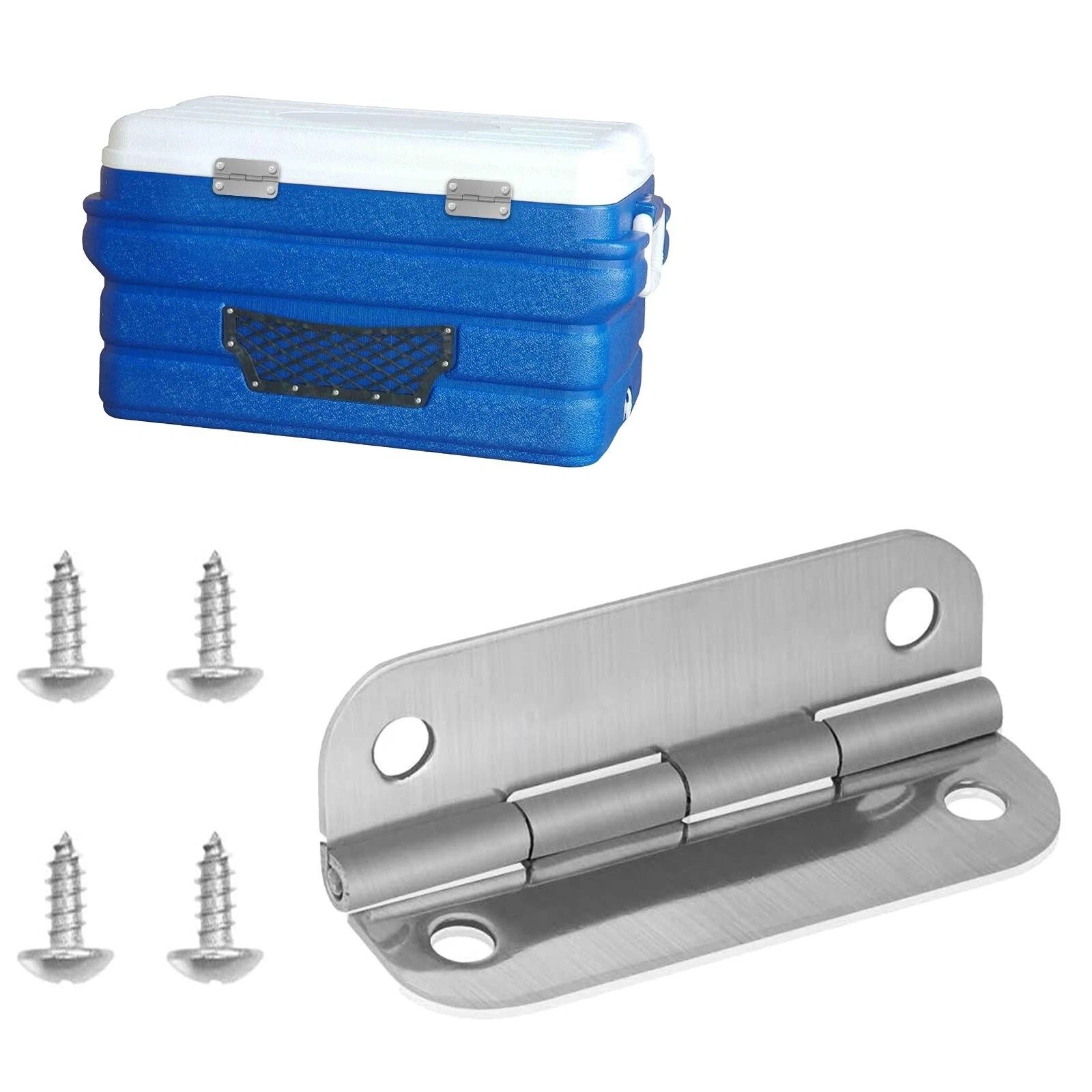 For Igloo Ice Chest Replacement Hinges 3PCS Stainless Steel Hardware Screws Kit