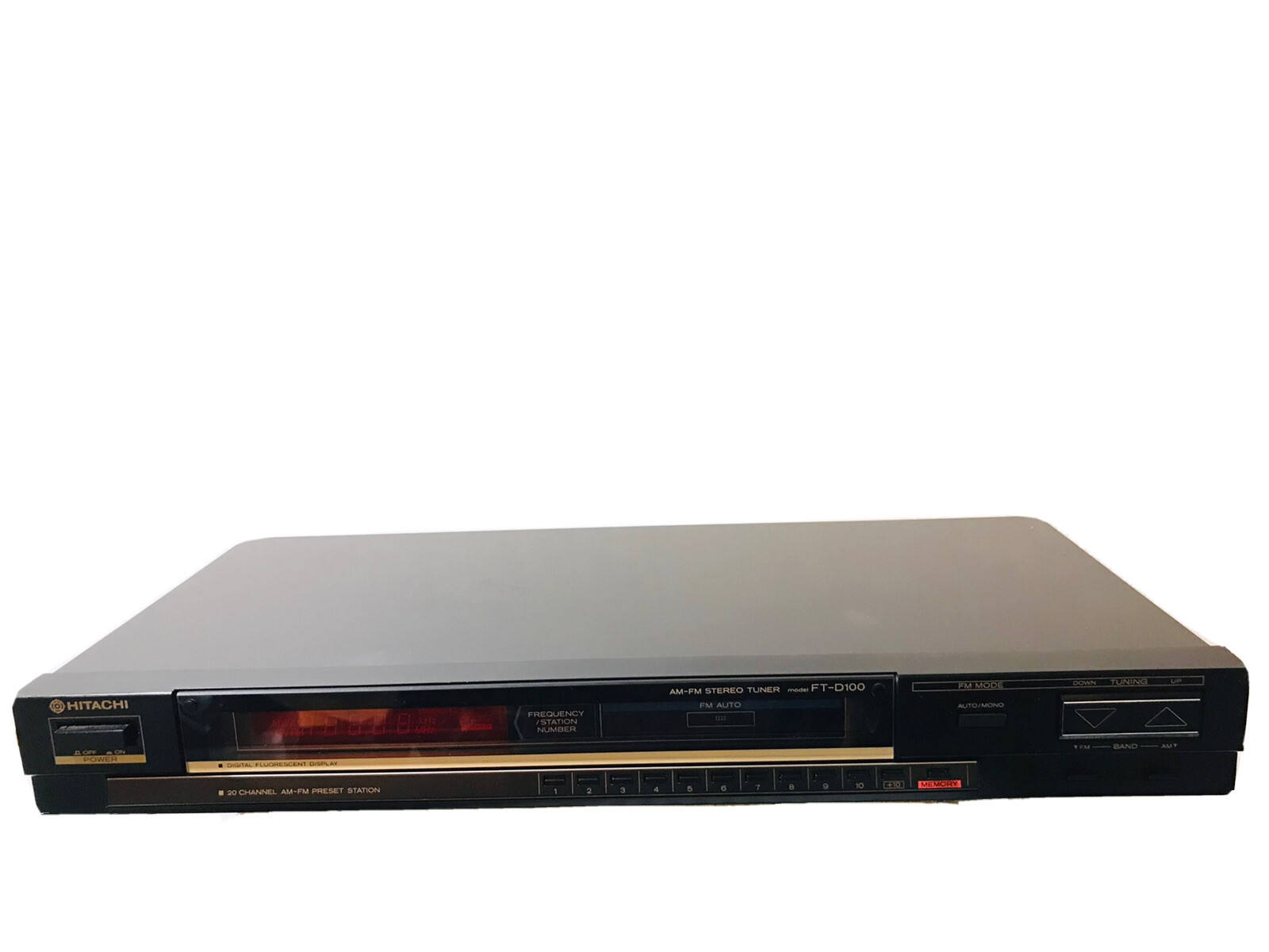 Hitachi FT-D100 AM/FM Stereo Tuner 1986 Made in Japan *** TESTED ***