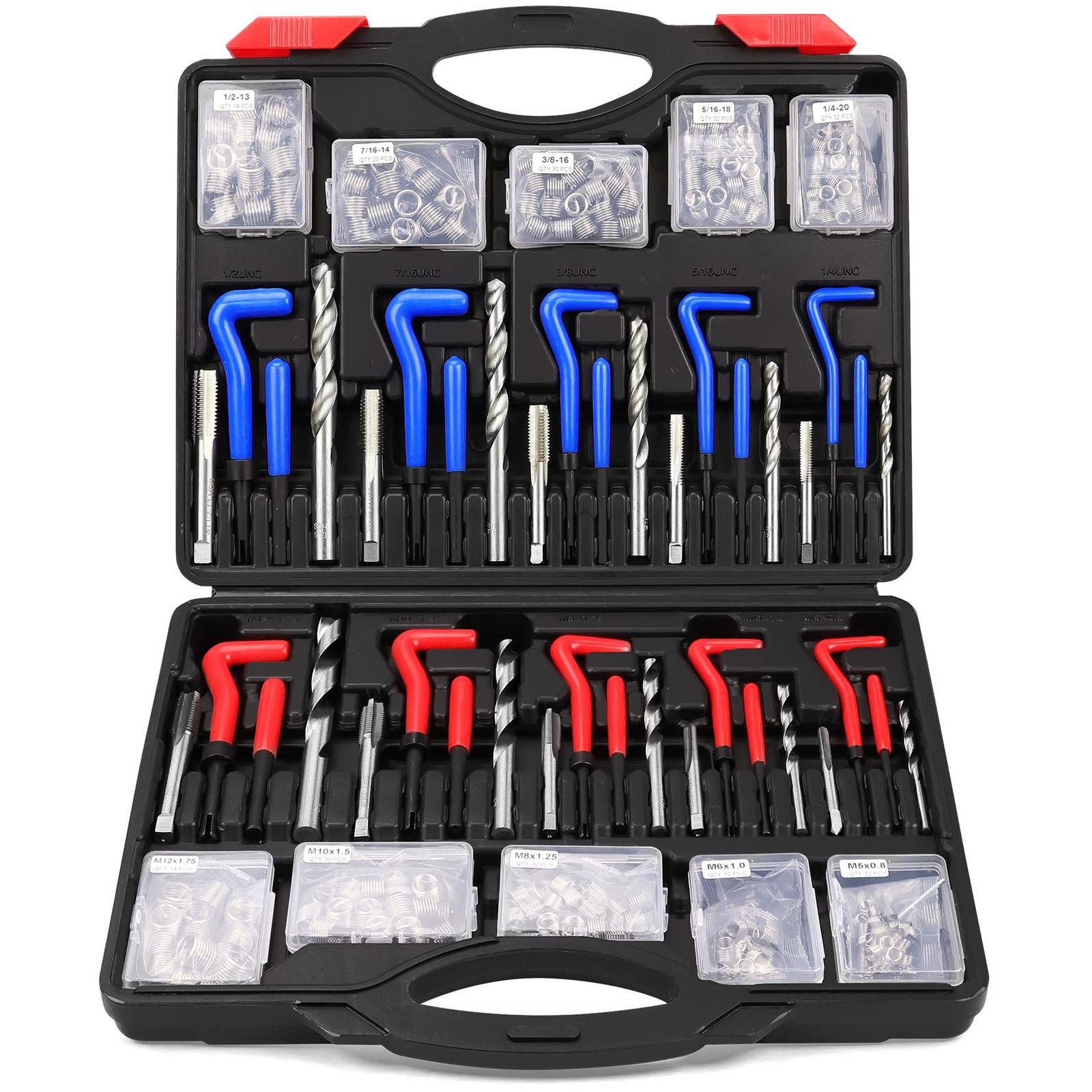 320 Pcs Helicoil Thread Repair Tool Kit SAE And Metric Master Maintenance Set