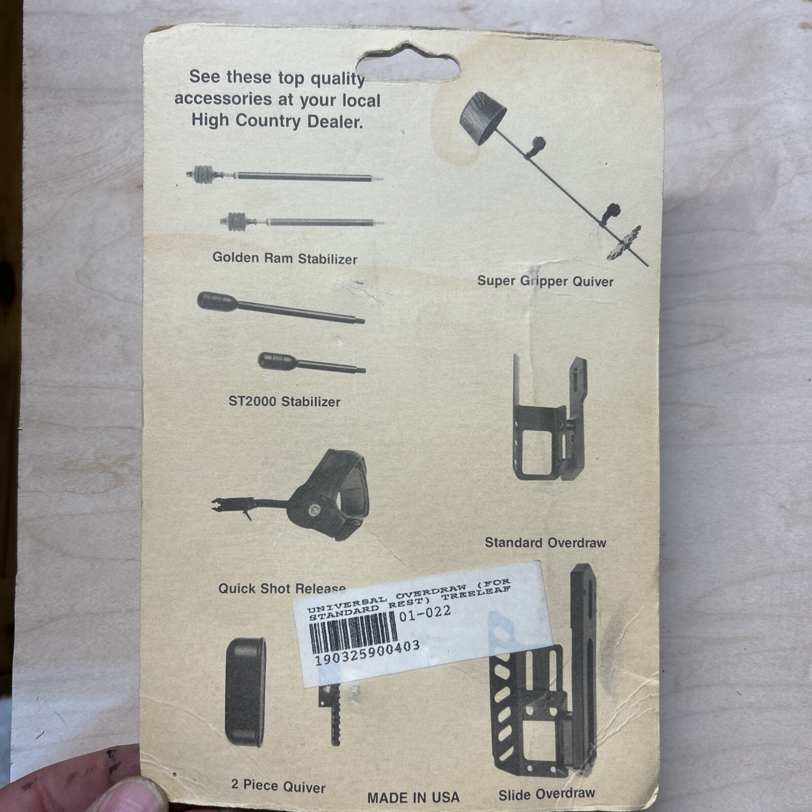 High Country Archery Overdraw Rest