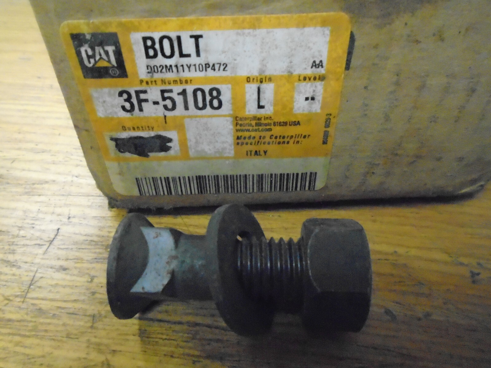 OEM Caterpillar Cat 3F-5108 Cutting Edge Plow Bolt 4K-0367 Nut 5P-8247 Washer