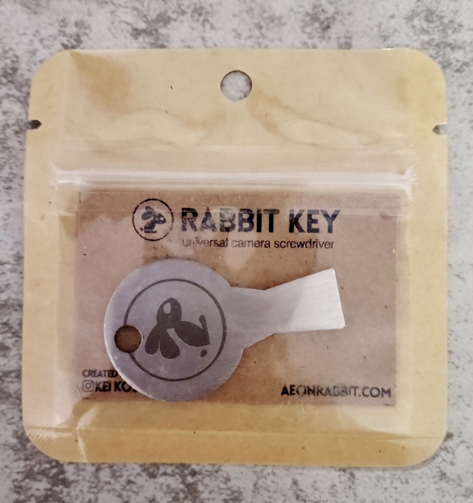 Rabbit Key Stainless Steel Universal Camera Key for photographers, filmakers