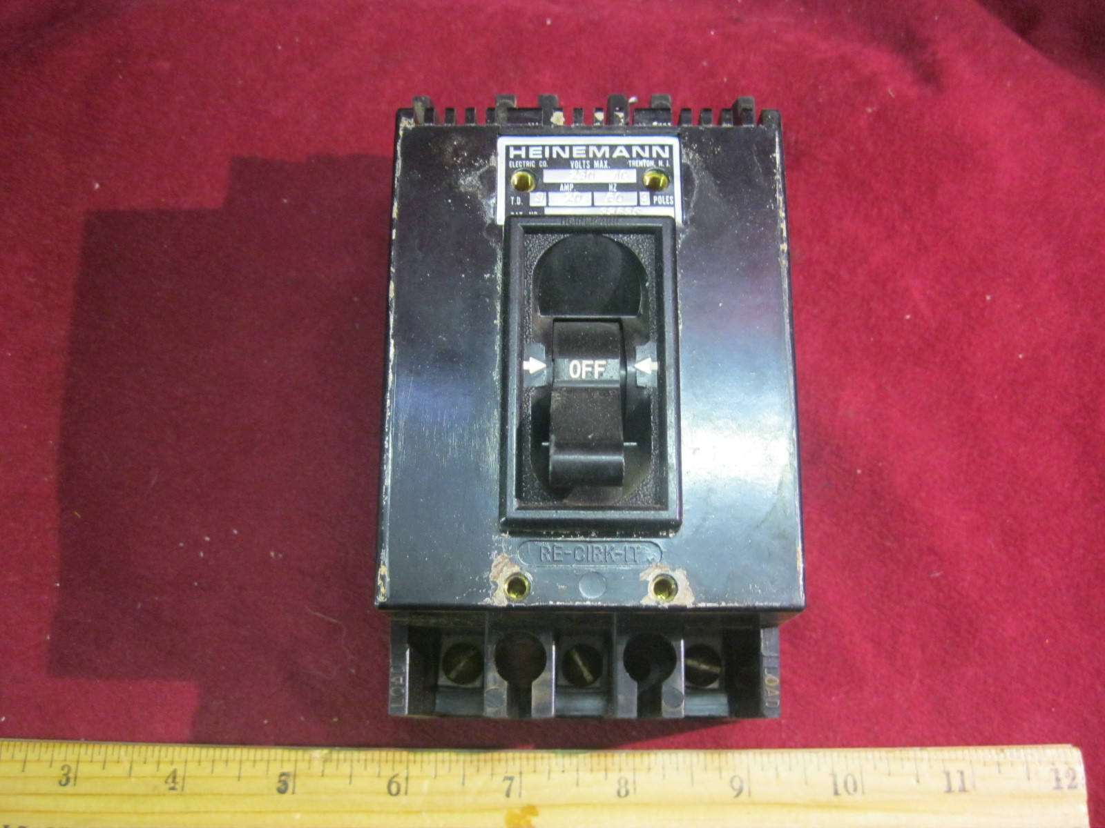 Heinemann Circuit Breaker 250V AC 3363S 20 Amp  Solar Battery UPS Photovoltaic