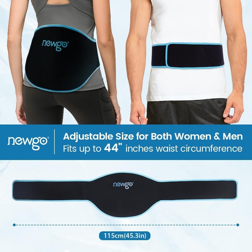 Gel Ice Pack for Back Injuries and Pain Relief, 2 Pack Lower Back Ice Pack Wrap