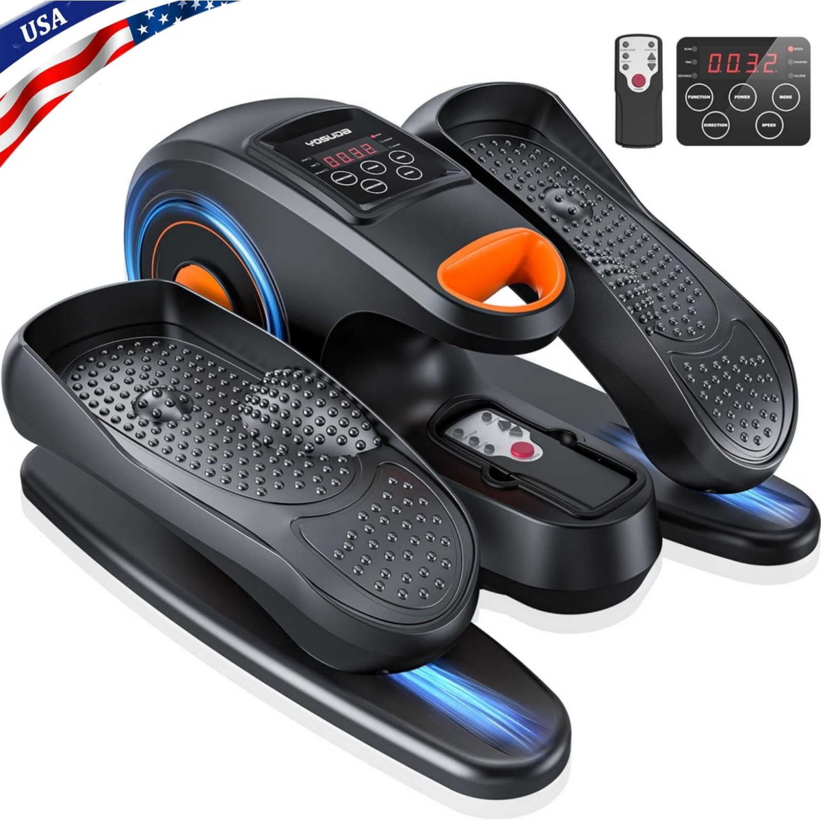 YOSUDA Quiet Under Desk Elliptical Exercise Machine, Elliptical Machine For Home