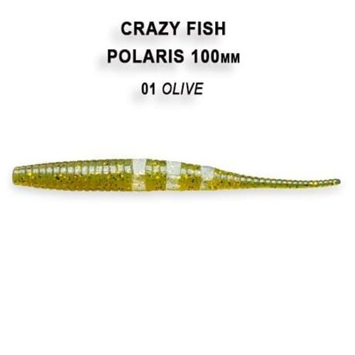 CRAZY FISH POLARIS 3" 4" Soft Eatable Lures UV Lightning Java Stick