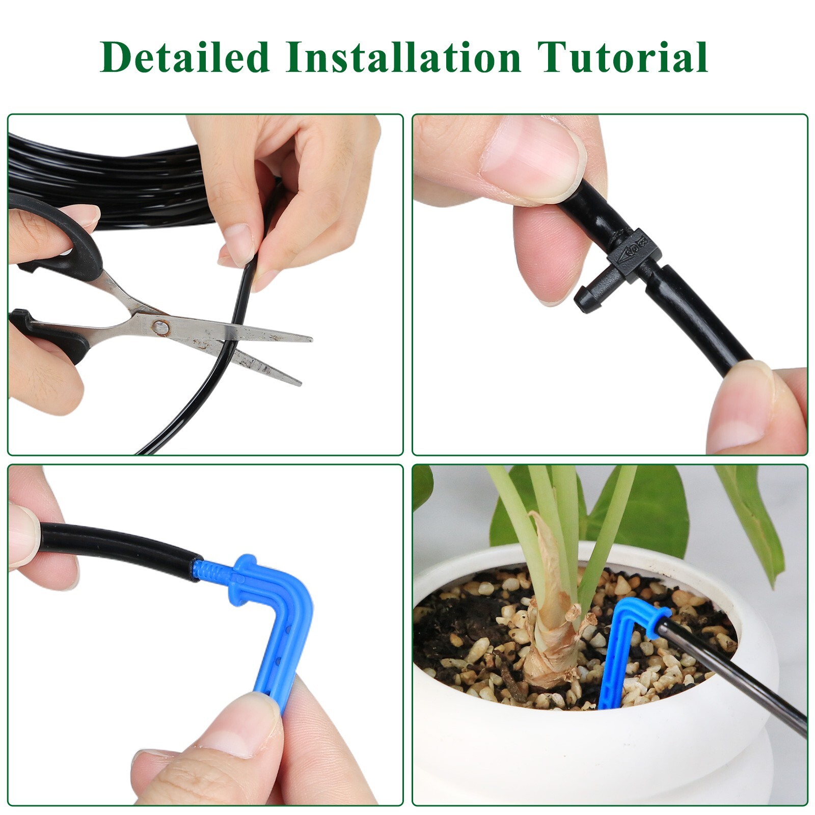 Drip lrrigation Kit System, Solar Automatic DlY Watering Device Supported Plants
