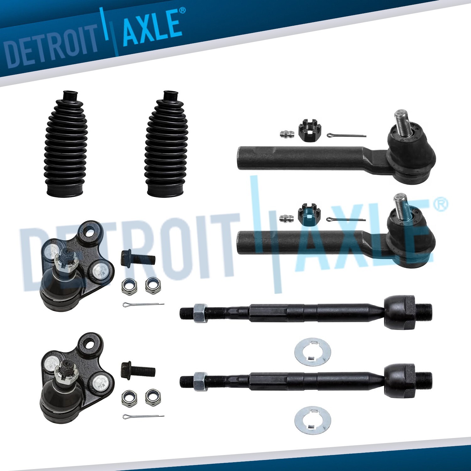 Front Tie Rods w/Boots Lower Ball Joints for 2007 2008 2009 2010 2011 Honda CR-V