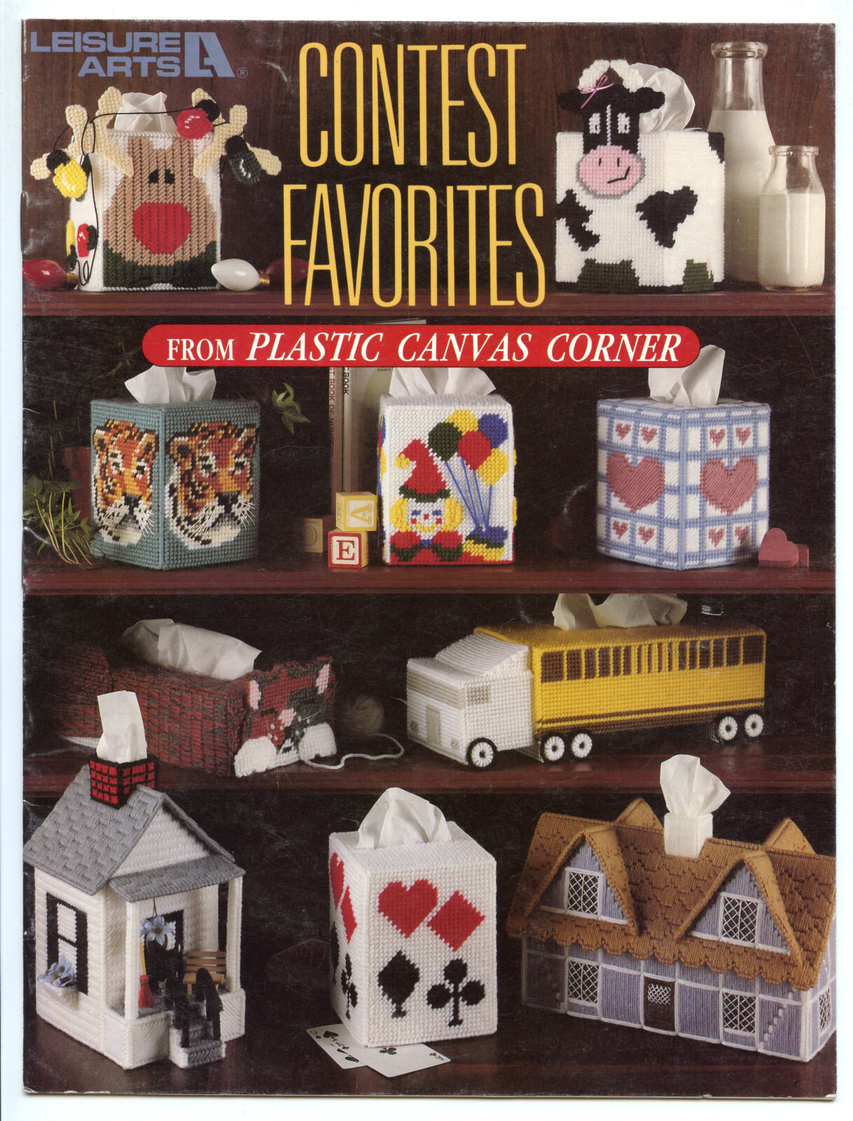 Contest Favorites From Plastic Canvas Corner Tissue Box Covers Leisure Arts 1990