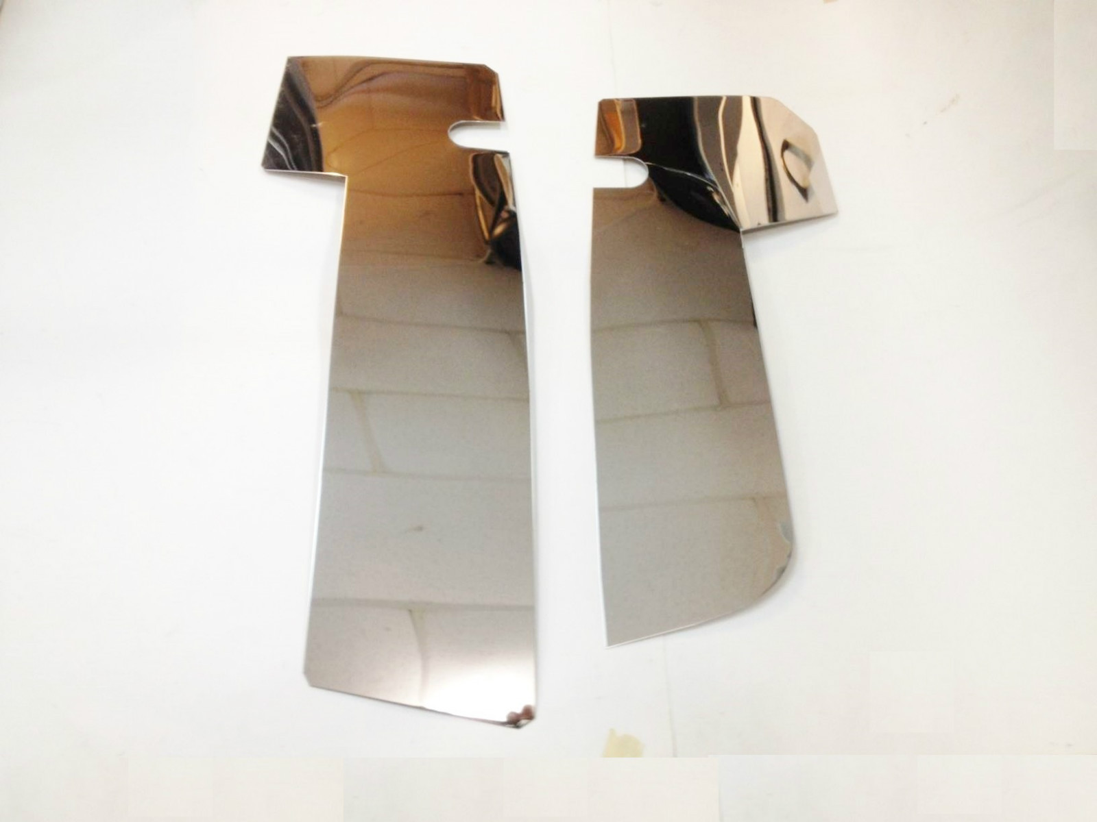 C5 Corvette INNER FENDER COVERS Polished Stainless 1997-2004 engine chrome dress