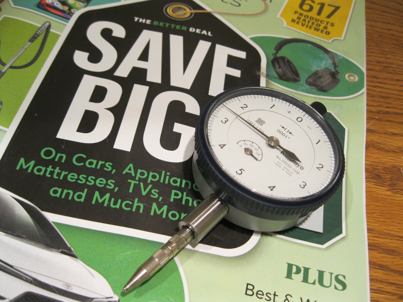 Mitutoyo Dial Indicator (2923S-10) .0001 .050 Travel Machinist Tools