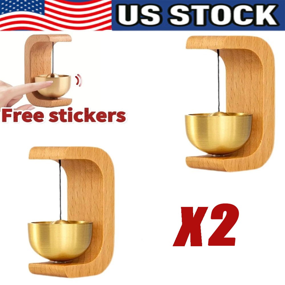 Magnetic Wind Chime DoorBell Doorway Setting Wooden-Copper for Coffee Shop/Home