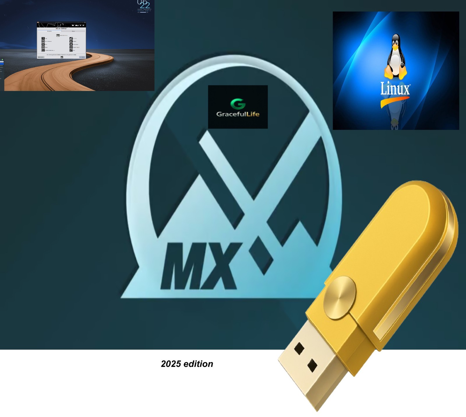 MX Linux 64-Bit  Live Install Bootable OS Software  09-22-2025 edition