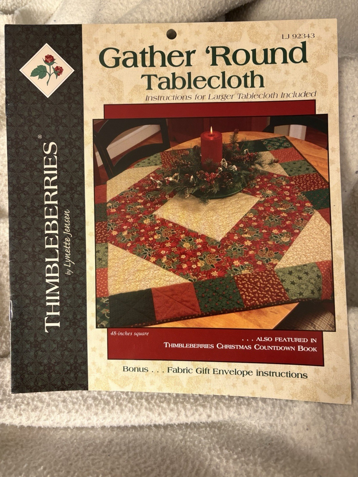 thimbleberries by lynette jensen 2006 Gather ‘Round tablecloth 48” Inches Square