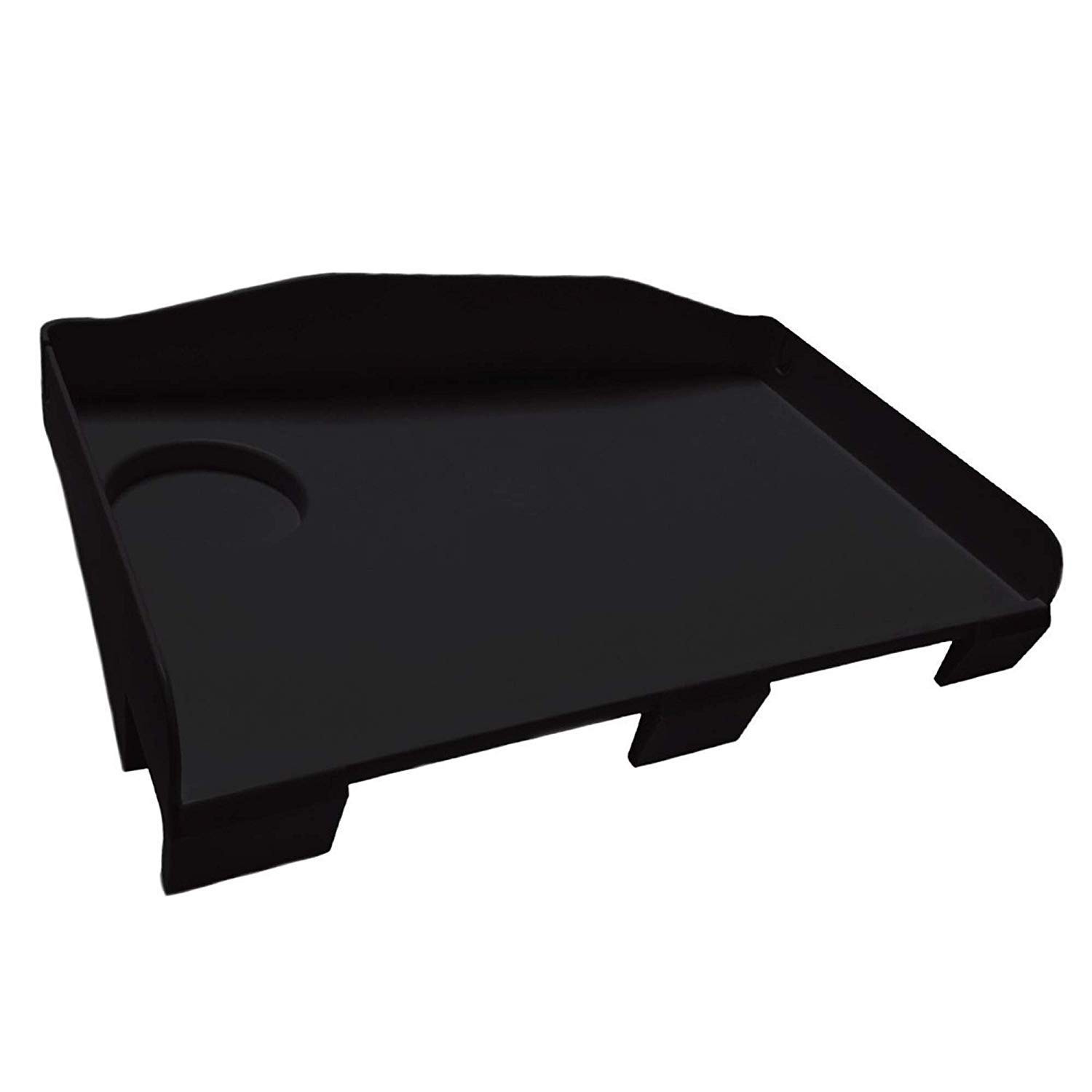 Clip-On Bunk Bed Shelf Caddy - Nightstand Tray w/ Cup Cord Black
