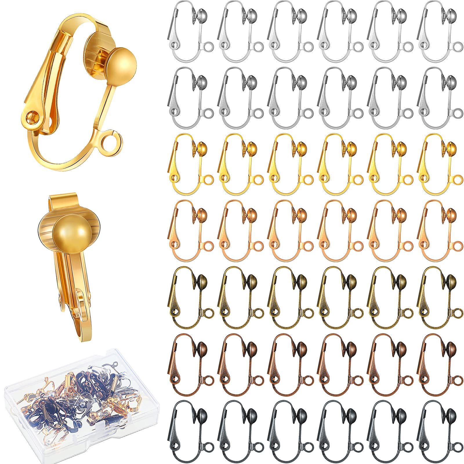 42 Pack Clip On Earring Converters Earring Backs Parts Components Findings