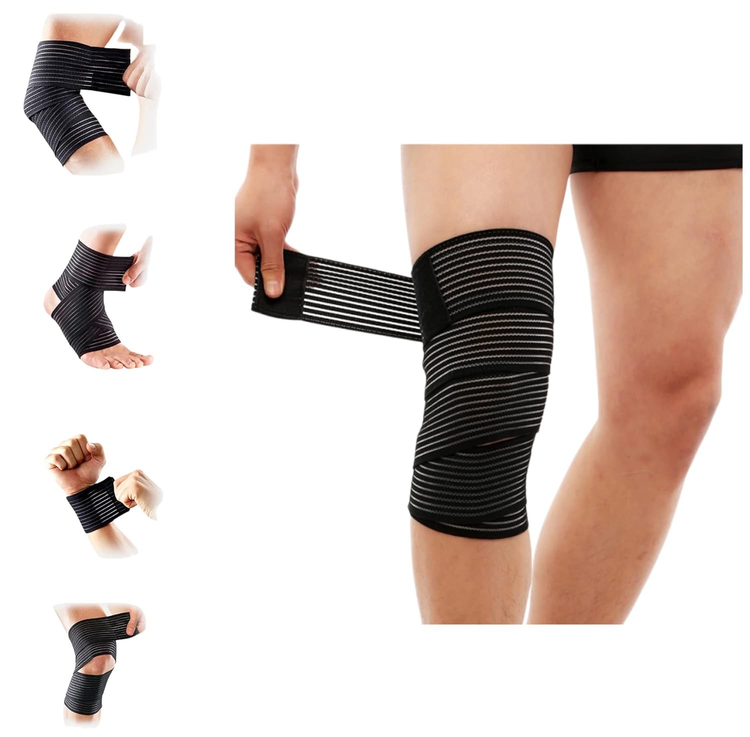 Extra Long Elastic Compression Ankle Knee Support Wrap
