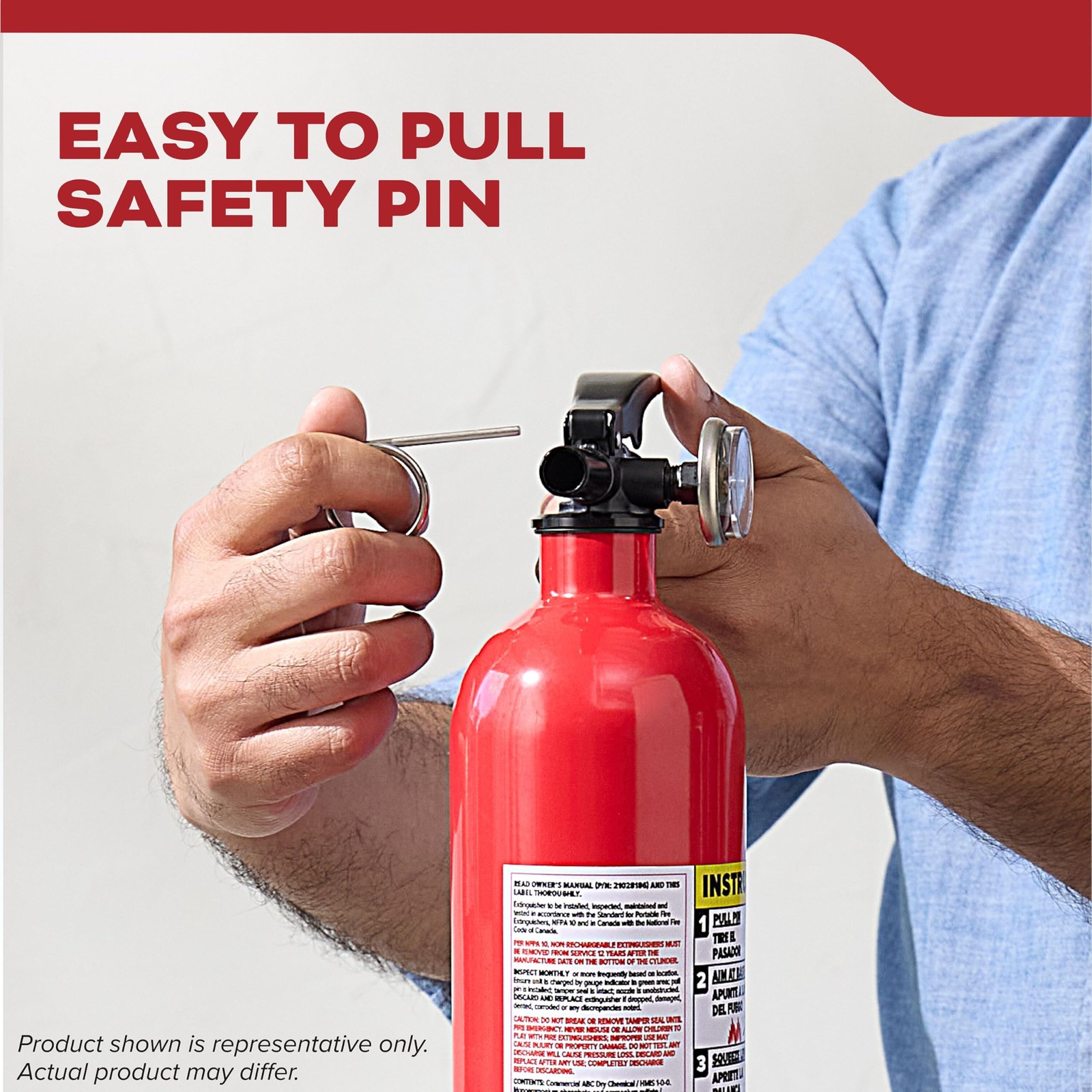 Kidde Basic 5 Fire Extinguisher for Home, 5-B:C, FA5G
