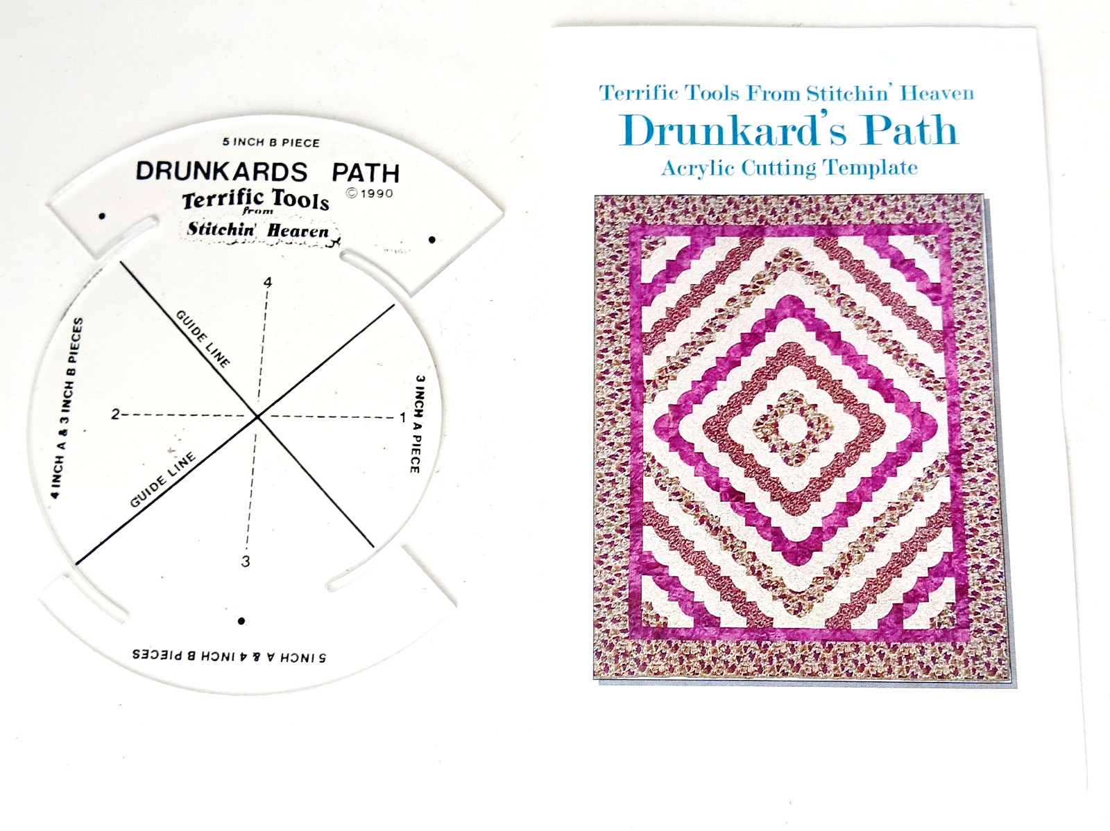 Drunkards Path Terrific Tools Quilt Template by Stitchin Heaven