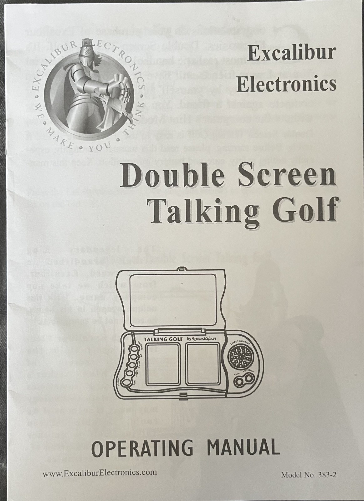 Excalibur Electronics (Double Screen) Talking Golf - 2001