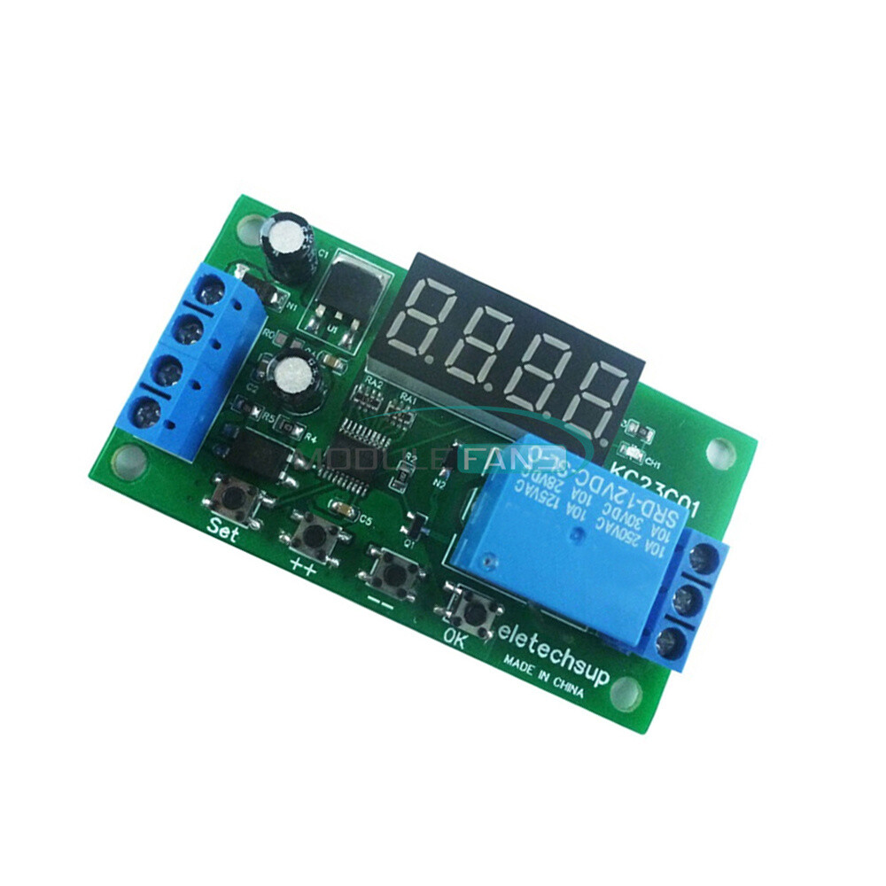 Pulse Counter Switch DC 5/12/24V Adjustable Timer Delay Turn On/Off Relay Module