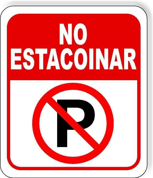 No Estacoinar symbol aluminum composite sign